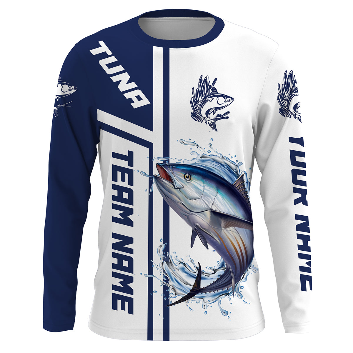 Tuna Fishing Custom Name Performance Fishing Shirt, Sun Protection