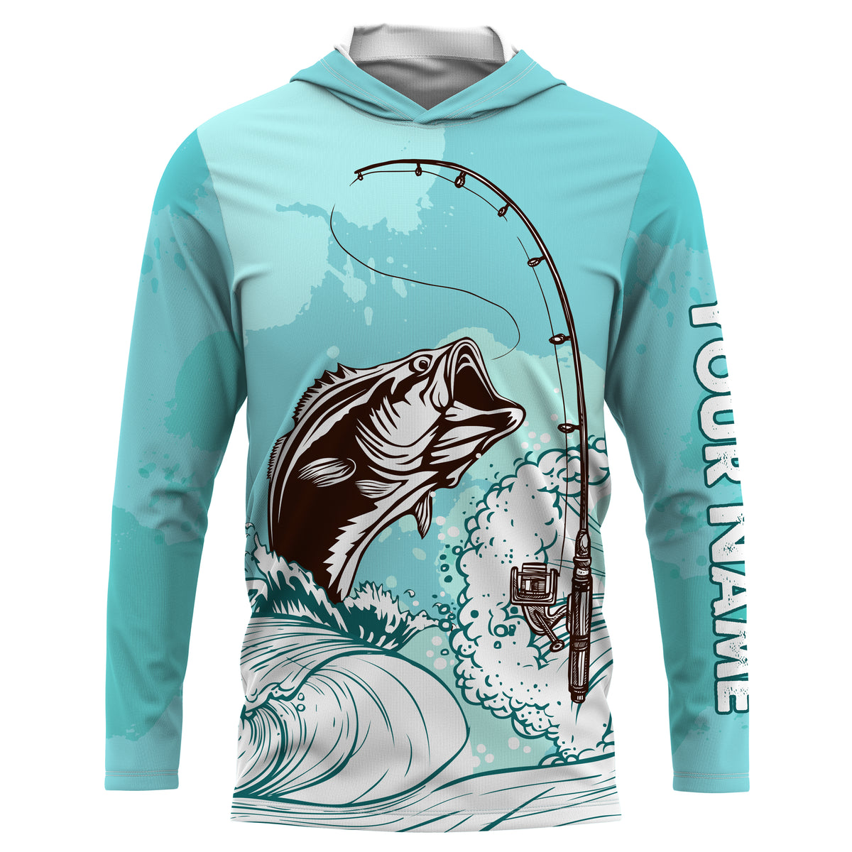 Bass Fishing shirt Fishing rod Custom Long sleeve performance Fishing –  Myfihu