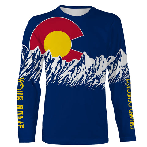 Colorado mountain camping shirt personalized long sleeve custom name