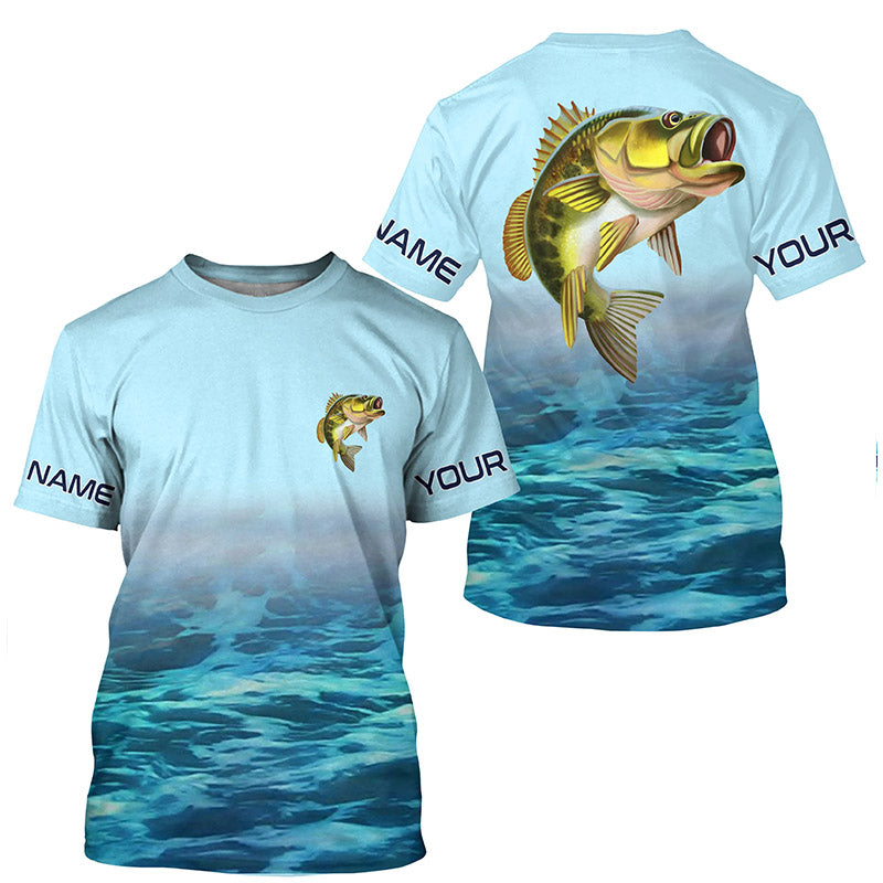 Myfihu Personalized Bass Long Sleeve Tournament Fishing Shirts, Bass Fishing Jerseys IPHW4534, Long Sleeves Hooded UPF / S