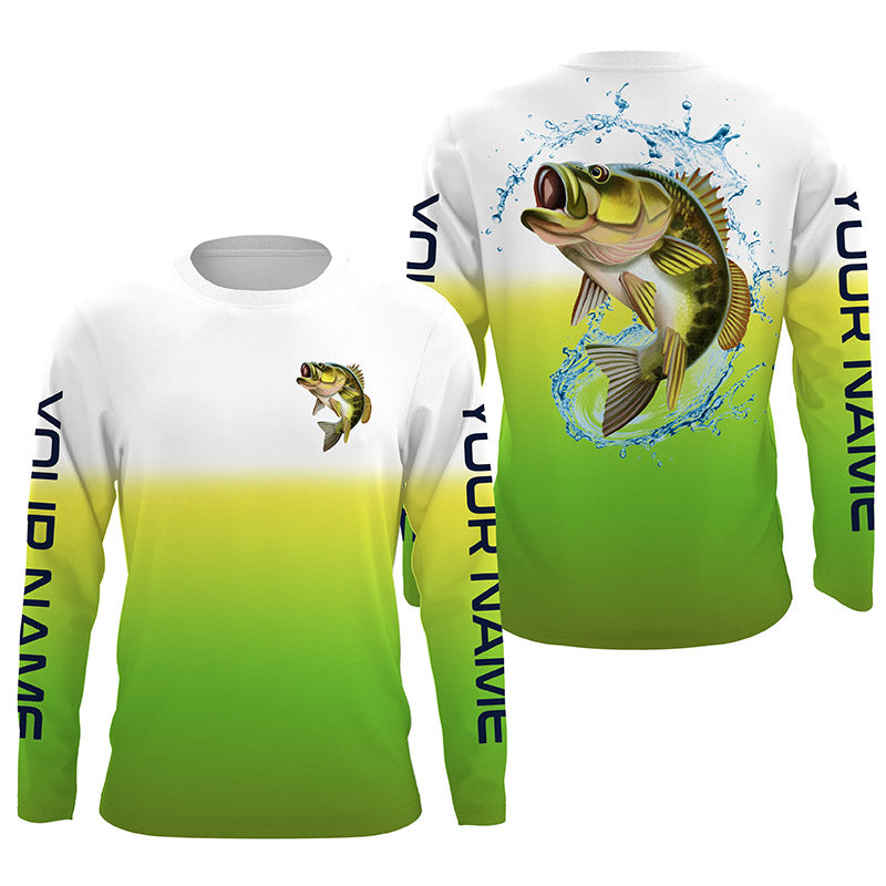 Personalized Largemouth Bass Tournament Fishing Shirts, Bass Long Slee –  Myfihu