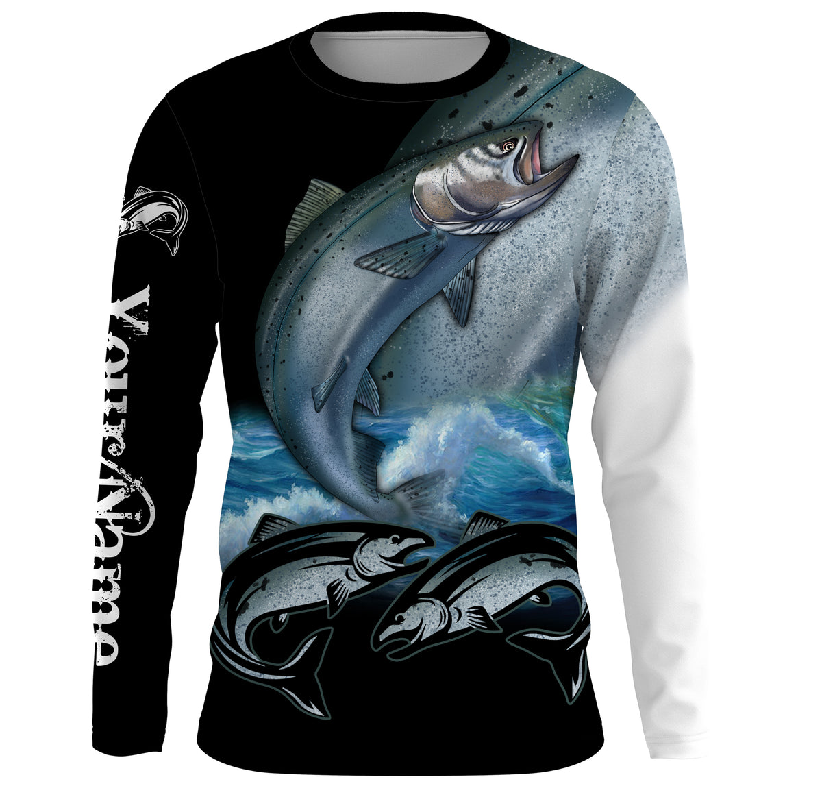 Chinook King Salmon Custom Long Sleeve Performance Fishing Shirts, Sal –  Myfihu