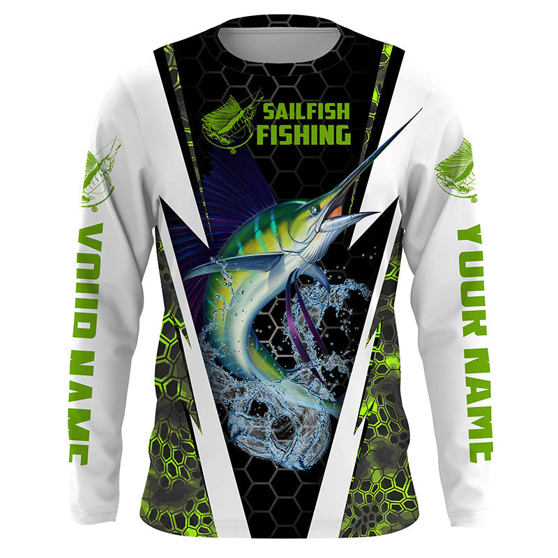 Personalized Sailfish Saltwater Long Sleeve Fishing Shirts, Sailfish F –  Myfihu