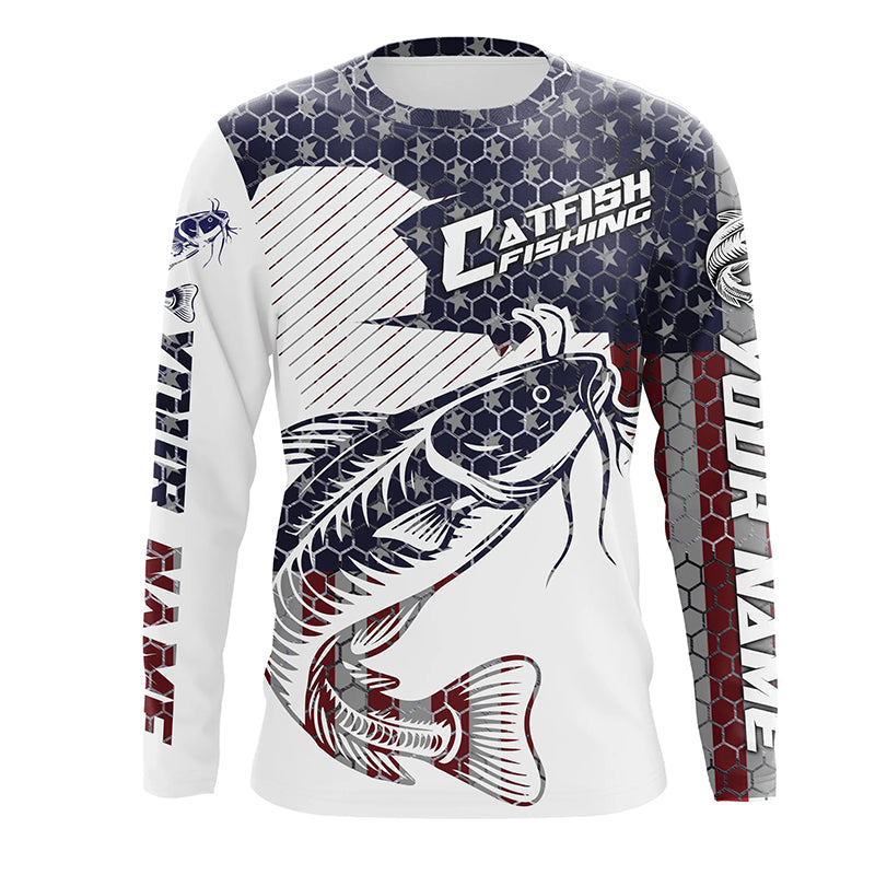 American Flag Catfish Fishing Shirts, Patriotic Catfish Fishing Jersey –  Myfihu