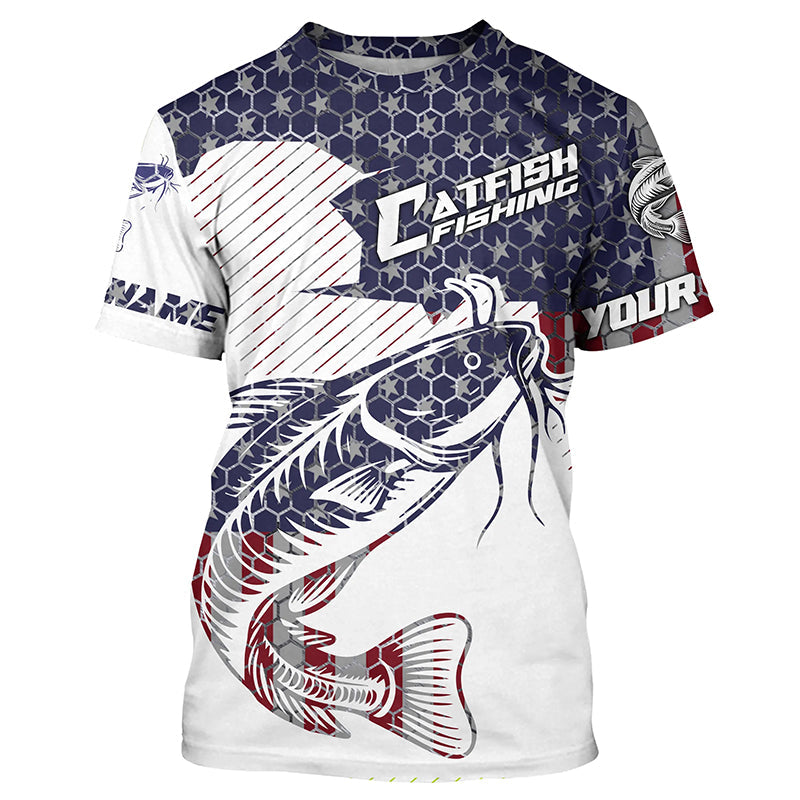American Flag Catfish Fishing Shirts, Patriotic Catfish Fishing Jersey –  Myfihu