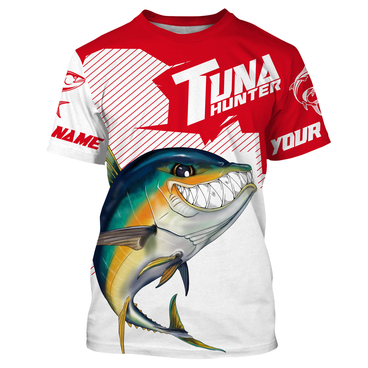 Angry Tuna fishing Custom Long sleeve Fishing Shirts, Tuna fish