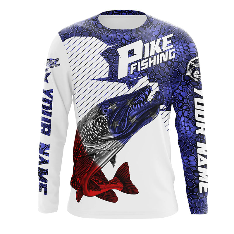 Pike Fishing American Flag Custom Fishing Shirts, Northern Pike Fishin –  Myfihu