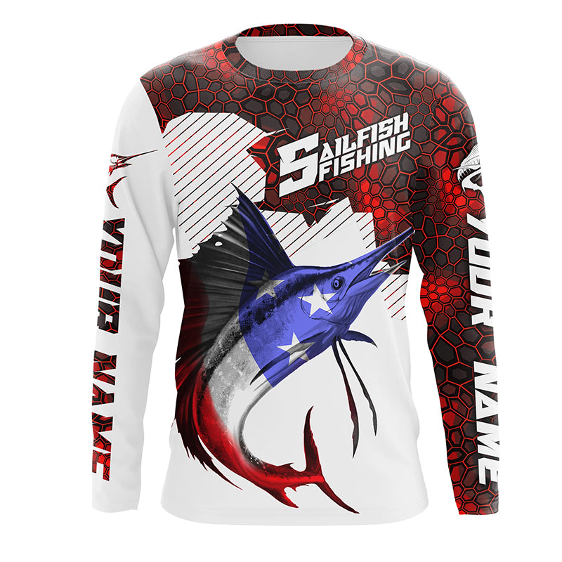 Sailfish Fishing American Flag Custom Long Sleeve Fishing Shirts, Sail –  Myfihu