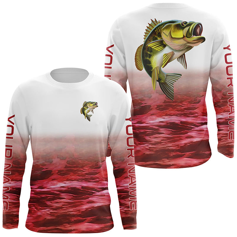 Personalized Bass Long Sleeve Performance Fishing Shirts, Largemouth B –  Myfihu