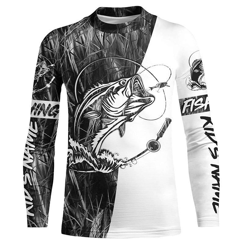 Largemouth Bass Long Sleeve Tournament Fishing Shirts, Custom Bass Fis –  Myfihu