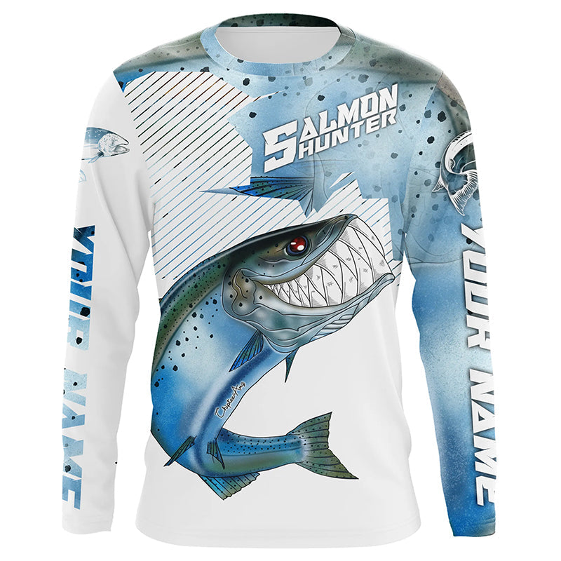 Chinook King Salmon Custom Long Sleeve Fishing Shirts, Salmon Hunter F –  Myfihu