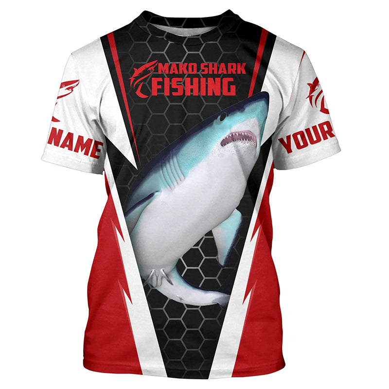 Mako Shark Fishing Custom Long Sleeve Fishing Shirts, Shark