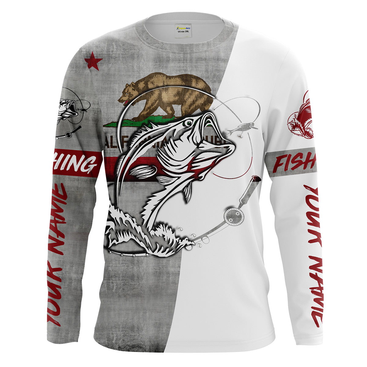 California Bass Fishing Custom Long Sleeve Fishing Shirts, California –  Myfihu