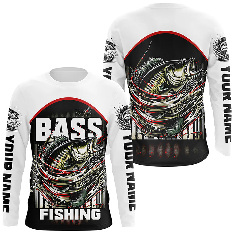 Myfihu Personalized Bass Fishing Jerseys, Bass Long Sleeve