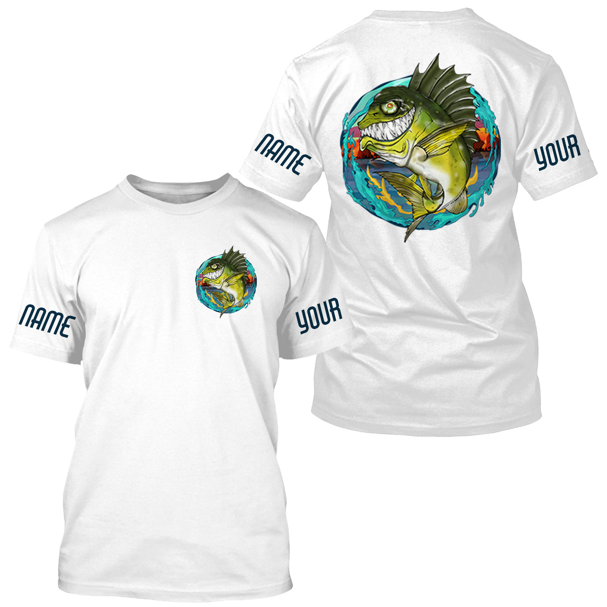 Angry Bass Fishing Custom Long sleeve performance Fishing Shirts, Bass fish  reaper fishing jerseys IPHW3333