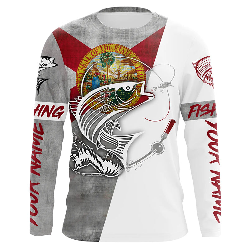 Florida Striped Bass Fishing tattoo Custom Fishing Shirts, FL Striped –  Myfihu