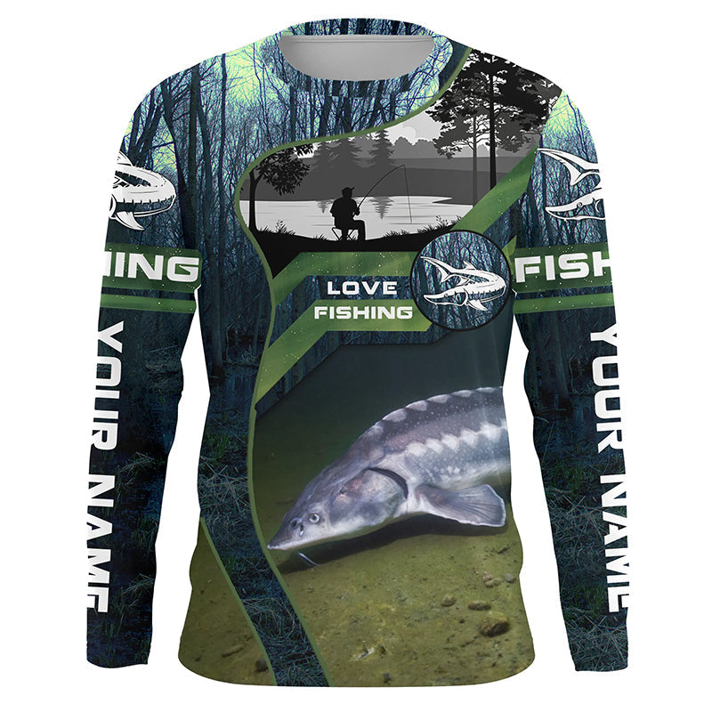 Sturgeon Fishing Custom Long Sleeve Fishing Shirts, Lake Sturgeon Fish –  Myfihu
