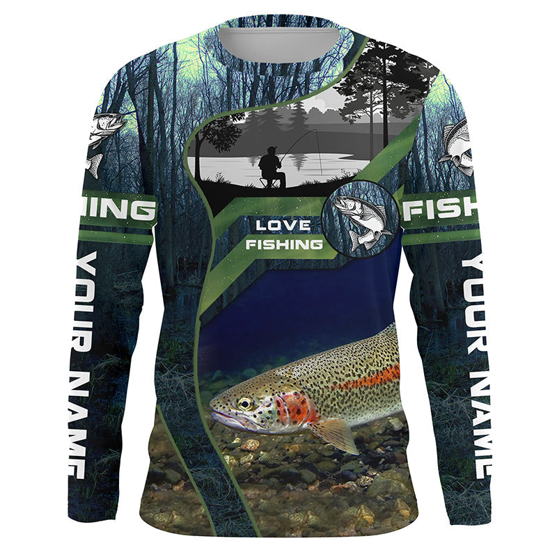 Rainbow Trout T-Shirt Combination Profile Fly Fishing Fisherman Angler  Steelhead