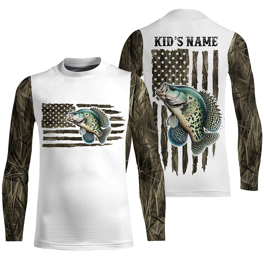 American Flag Crappie Fishing Shirts, Patriotic Crappie Fishing Jersey –  Myfihu