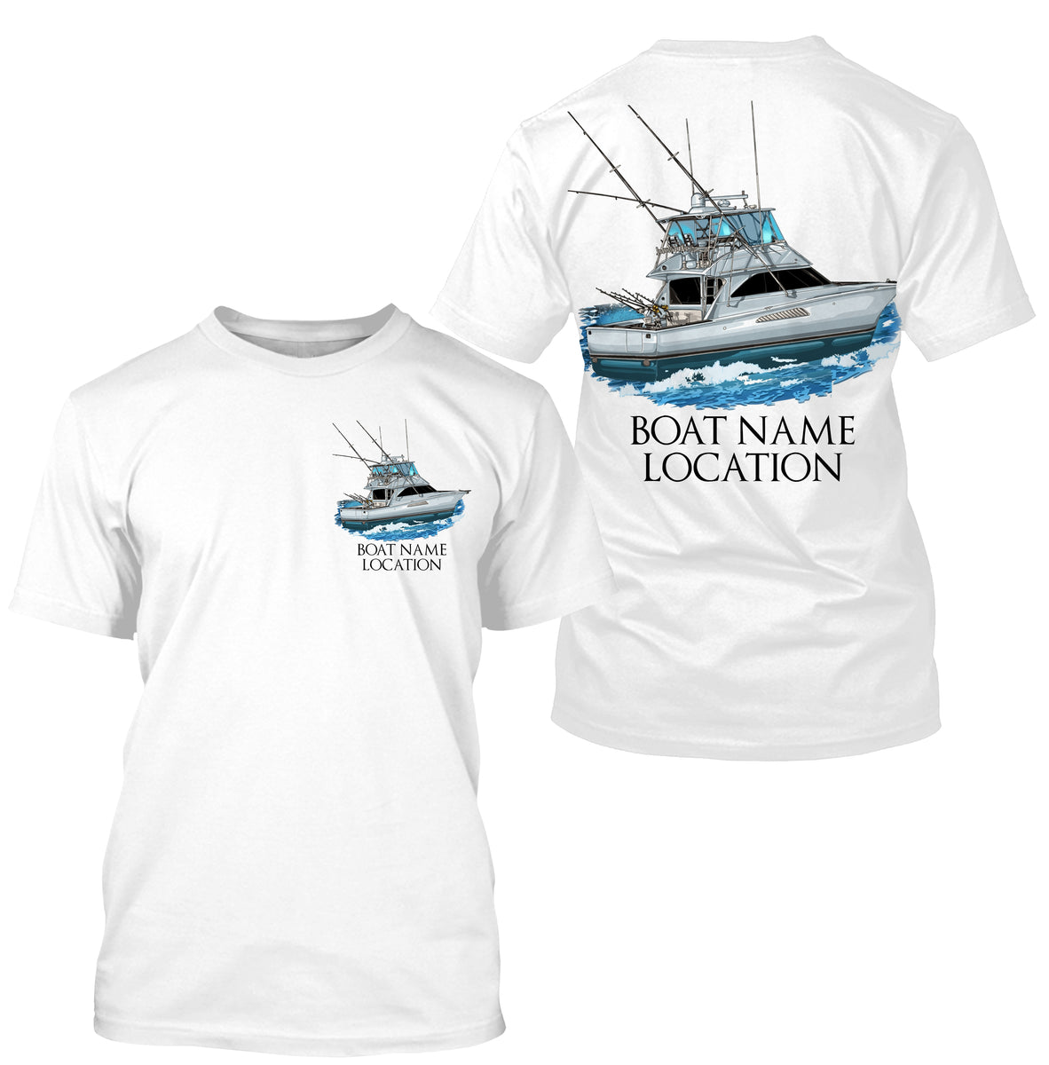 Custom Fishing Boat name Long sleeve Fishing Shirts Personalized