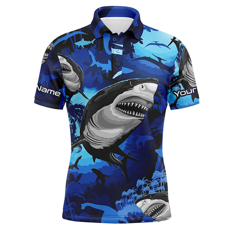Shark men polo Shirts, Shark Fishing Custom All over polo shirt for men IPHW3713