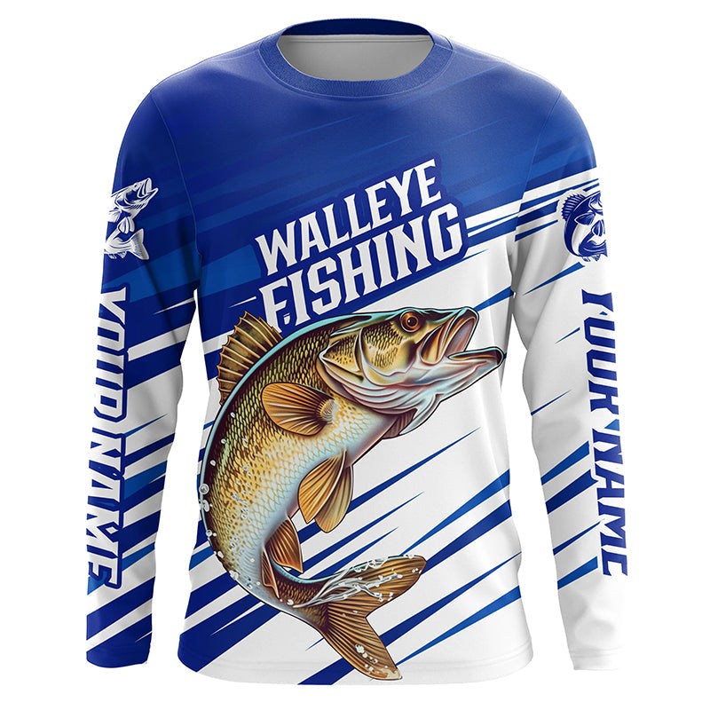 Personalized Walleye Fishing Jerseys, Walleye Long Sleeve
