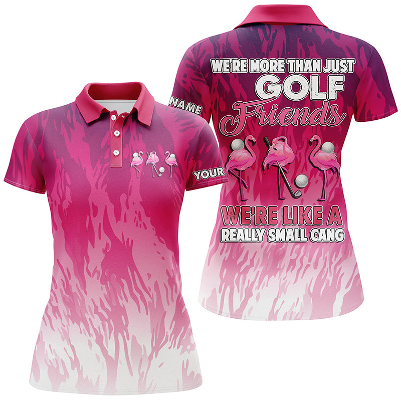 Personalized Flamingo Golf Shirt, Womens Golf Shirts Short Sleeve