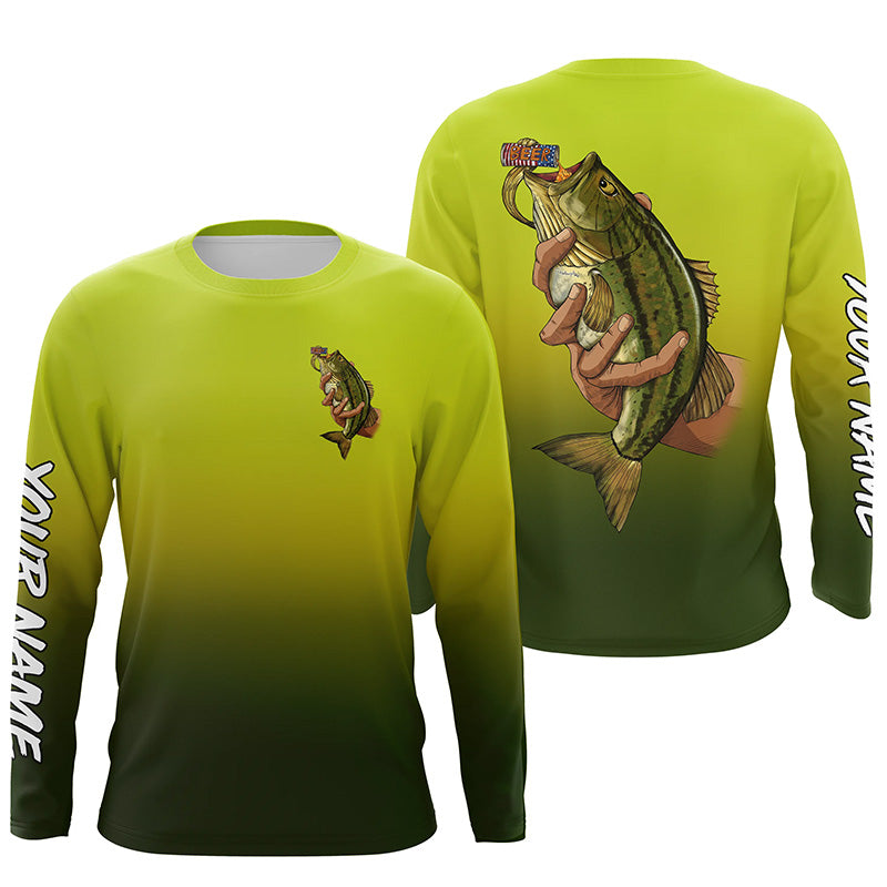 Bass fishing & beer Custom sun protection Long sleeve Fishing Shirts, –  Myfihu