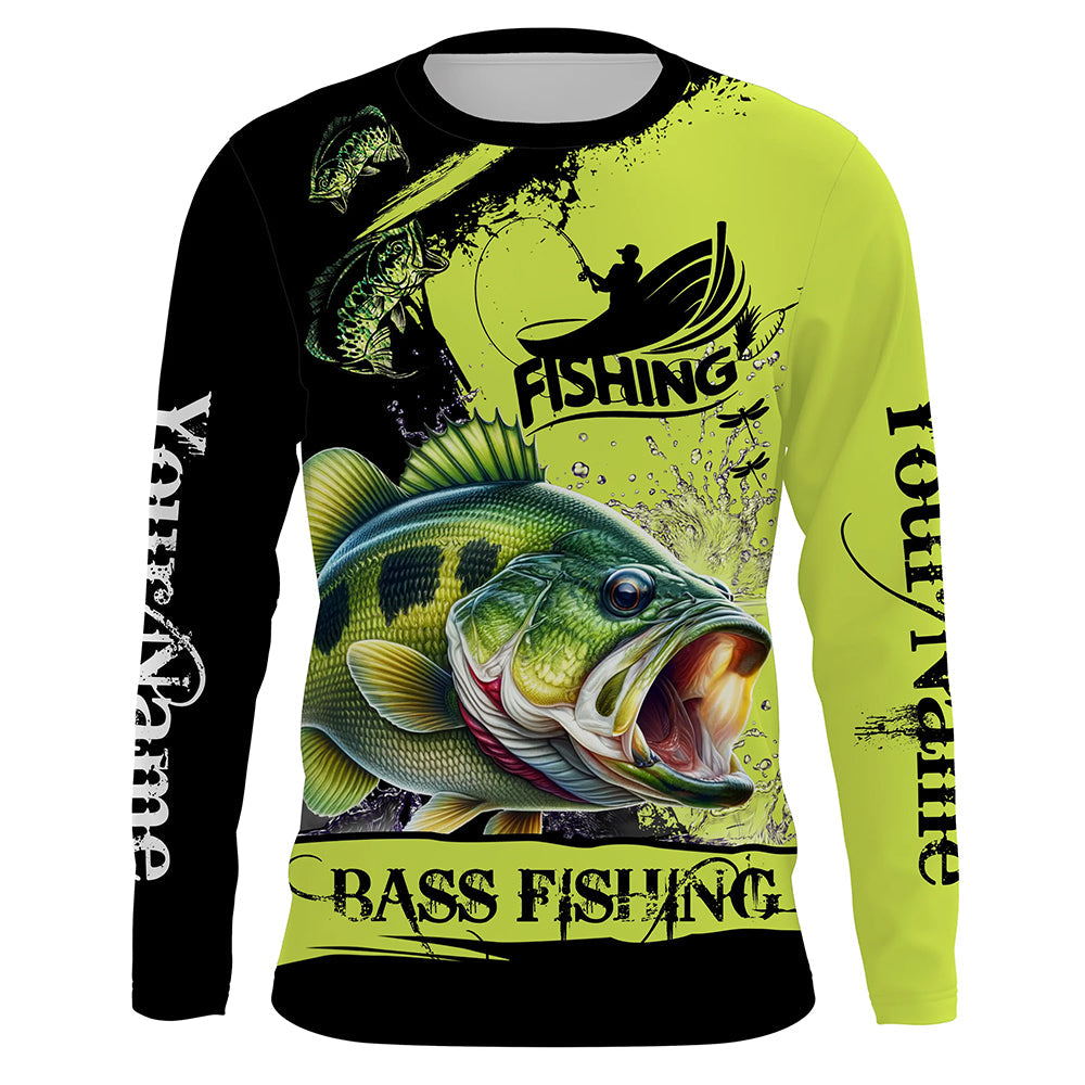 Personalized Bass Fishing Jerseys, Bass Fishing Long Sleeve Fishing Sh –  Myfihu