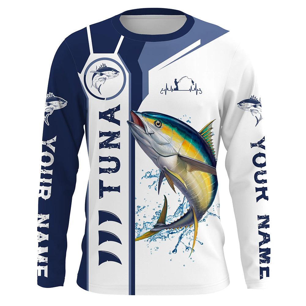Personalized Tuna fishing UV protection long sleeve fishing shirts