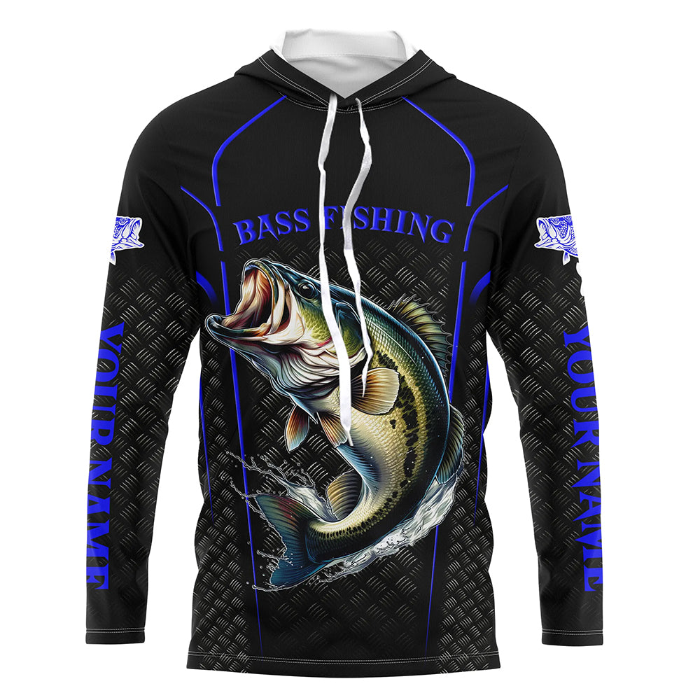 Personalized Bass Long Sleeve Tournament Fishing Shirts, Bass Fishing –  Myfihu