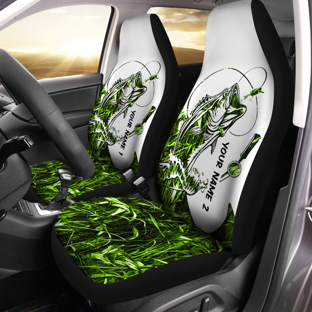 Bass Fishing green camo Custom car seat covers, car accessories, perso –  Myfihu