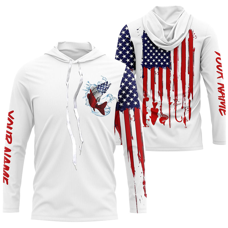American flag Walleye fishing personalized patriotic UV Protection Fis –  Myfihu