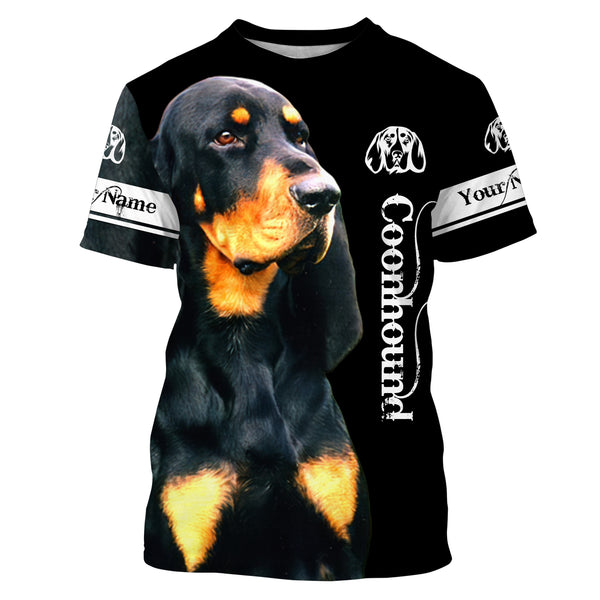 Black and Tan Coonhound 3D All Over Printed Shirts, Hoodie, T-shirt Coonhound Dog Personalized Gifts for hound Lovers FSD2889