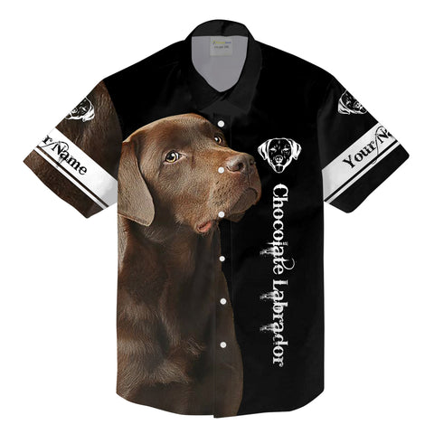 Chocolate Lab 3D All Over Print Hawaiian Shirts Labrador Retriver Dog Personalized Gifts for Lab Lovers FSD2119