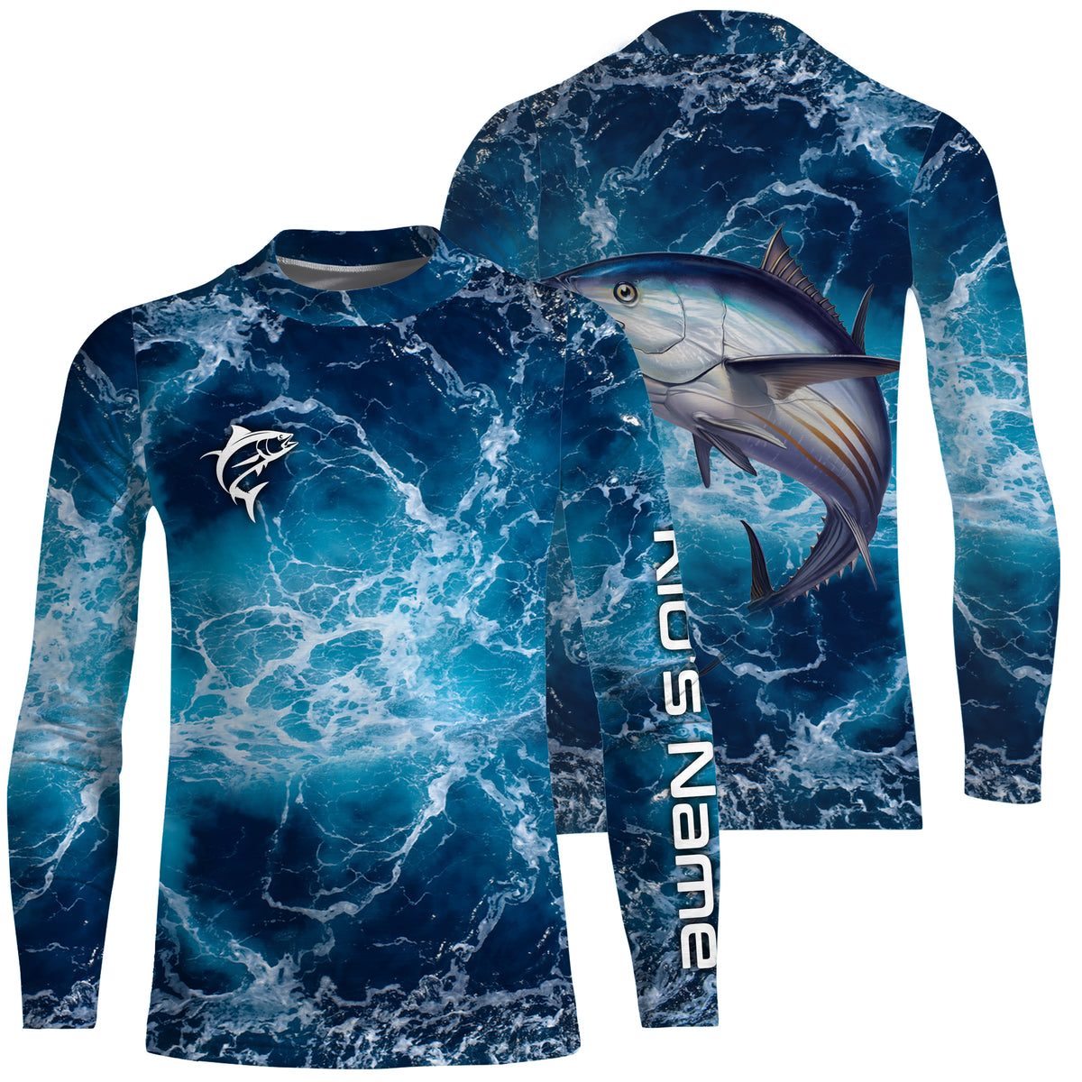  ChipteeAmz Tuna Fishing Shirts Blue Ocean Camouflage  Performance Fishing Shirt, Sun Protection, Gift for Fisherman TTN39 :  ביגוד, נעליים ותכשיטים