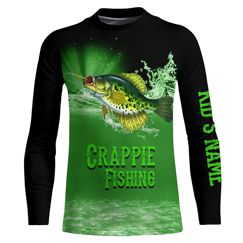 Crappie Long Sleeve Fishing Shirt for Men, Personalized Performance Cl –  Myfihu