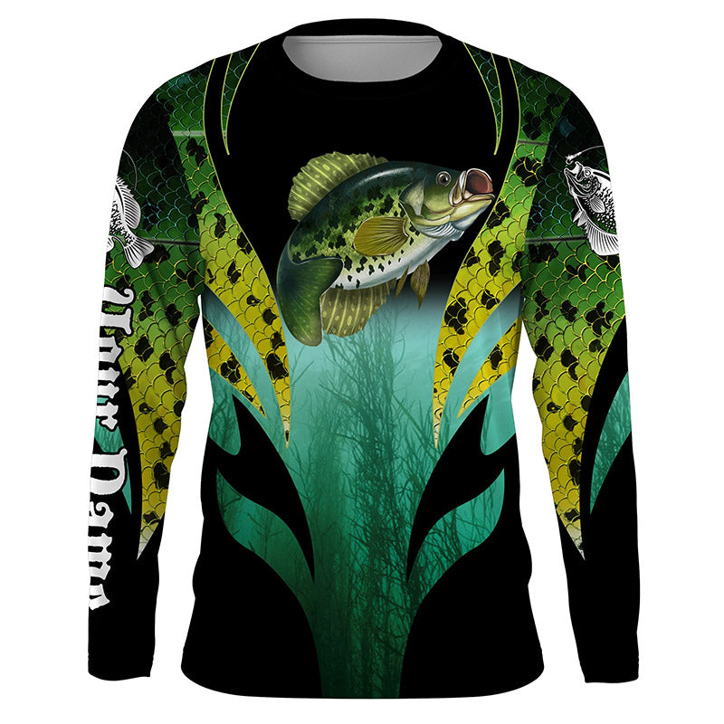 Crappie Fishing scale long sleeve performance fishing shirts, hoodie T –  Myfihu