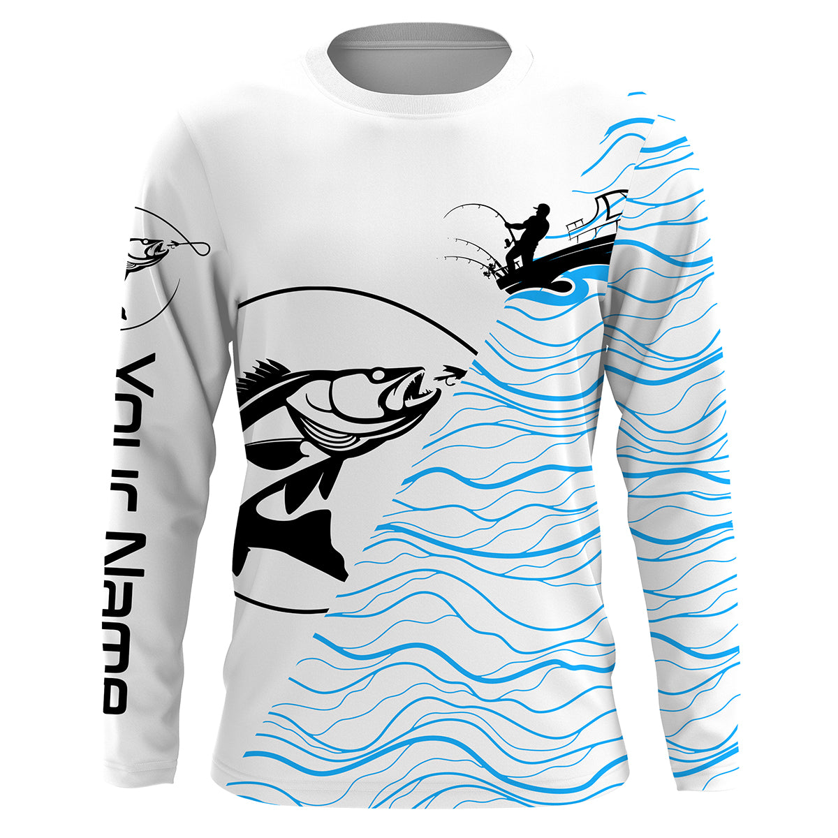 Walleye Long Sleeve Fishing Shirt for Men, tournament Fishing Shirts T –  Myfihu