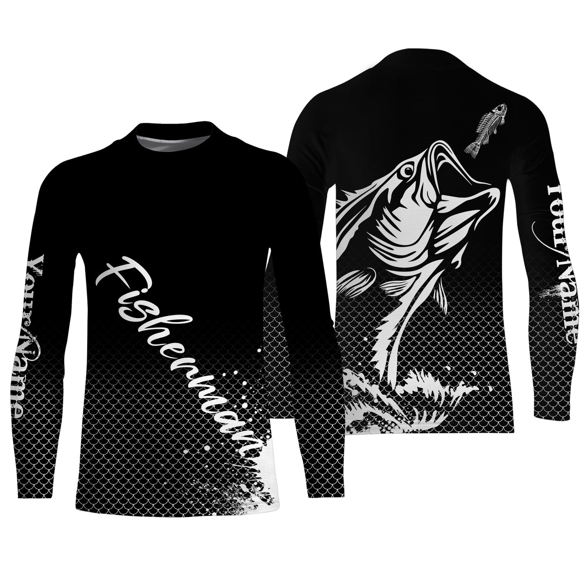 Bass Fishing Custom Long sleeve Fishing Shirts, Bass Fishing jerseys T