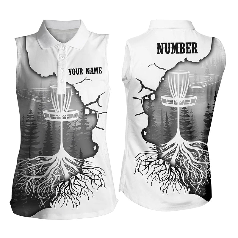 Black Forest Women Disc Golf Sleeveless Polo Shirt Personalized Women