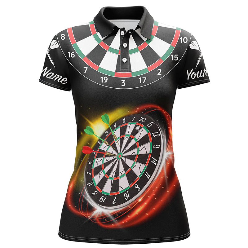 Personalized Red Black Womens Darts Polo Shirt Custom Name Cool Darts Myfihu 8545