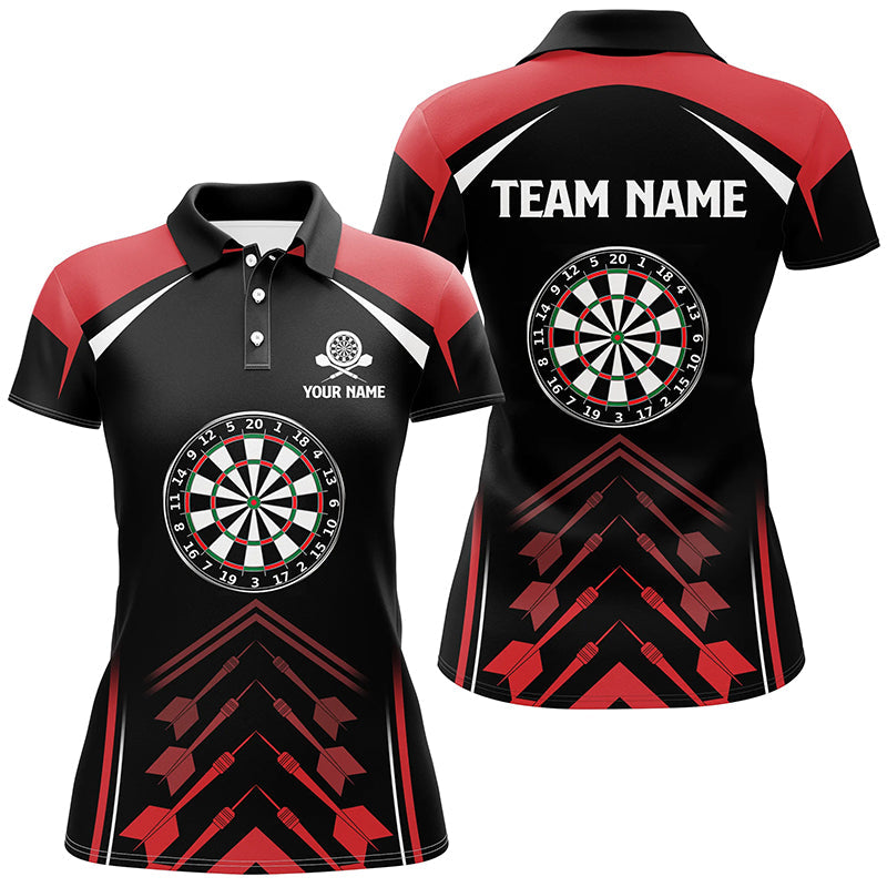 Personalized Love Darts Red Black Polo Shirt Custom Cool Dart Jersey F Myfihu 9626