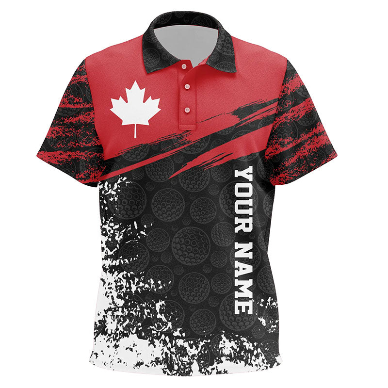 Retro Canadian Golf Kids Polo Shirt Custom Canada Flag Patriotic Golf Tops For Kid Golfing Gifts LDT0890