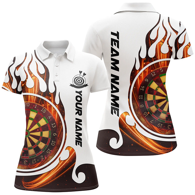 Fire Flame Dartboard Womens Darts Polo Shirt Custom Dart Shirts For Wo Myfihu 9470