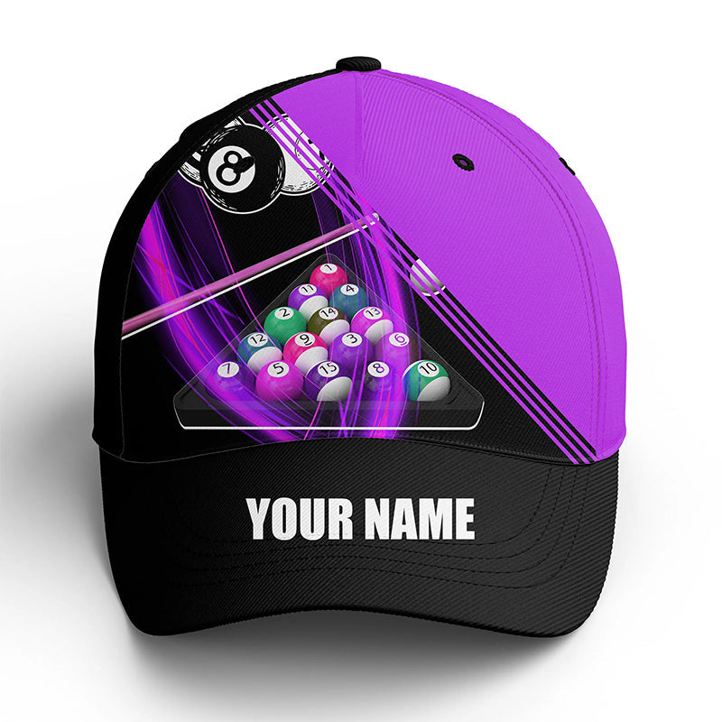 Personalized Billiard Balls Purple 3D Billiard Hats Cap, Adjustable 8 –  Myfihu