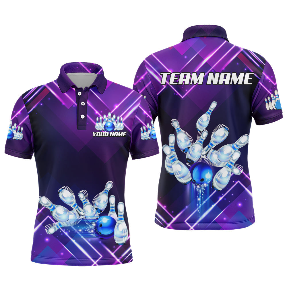 Custom Bowling Shirt for Men Bowling Jersey Bowling Team League Polo Shirt QZT99-3