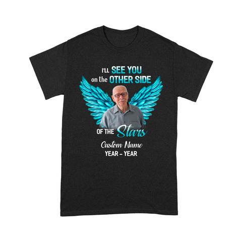 Personalized memorial sympathy Tshirt, Bereavement gift with photo, in memory of Mom Dad Husband Son TS07