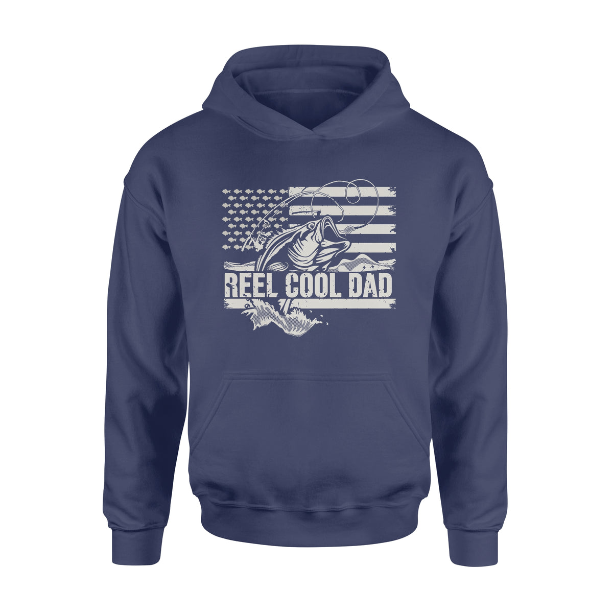 Reel Cool Dad American flag 4th July shirt, Perfect Father's Day Gifts for Fisherman D01 NQS1213 - Standard Hoodie