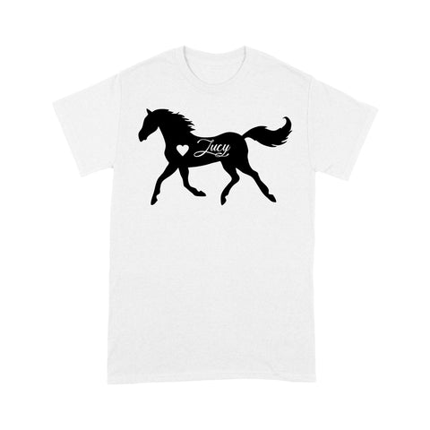 Customized name horse gifts for girls, Gift For Horse Owner, Horse Trainer Gift, Horse Lover Gift, Cowgirl, Riding Tee D06 NQS2682 - Standard T-Shirt